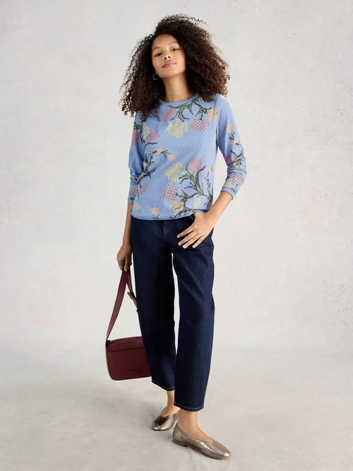 CLARA LS T-SHIRT - Blue Pr - 52 Image 2