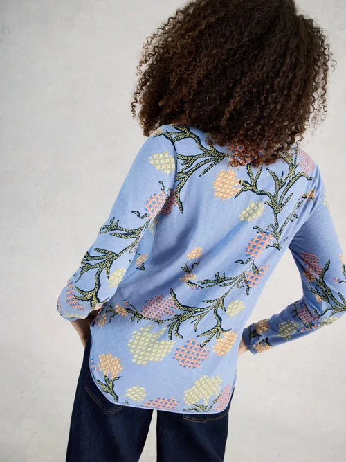 CLARA LS T-SHIRT - Blue Pr - 52 Image 4