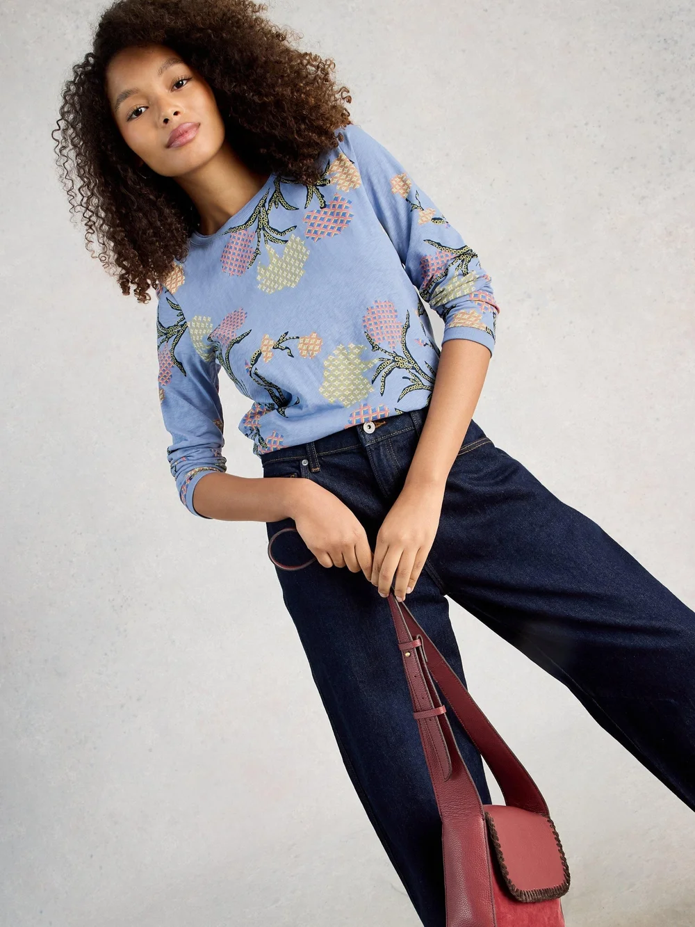 T-shirt Clara manches longues - Blue Pr - 52 Image 1
