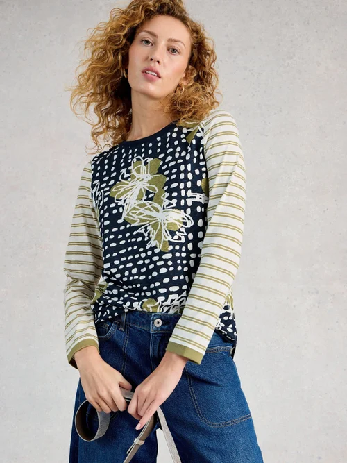 CLARA LS T-SHIRT - Green Pr - 52 Image 3