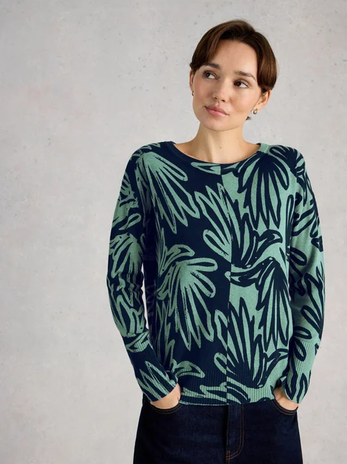 PULL À IMPRIMÉ OLIVE - Blue Pr - 52 Image 3