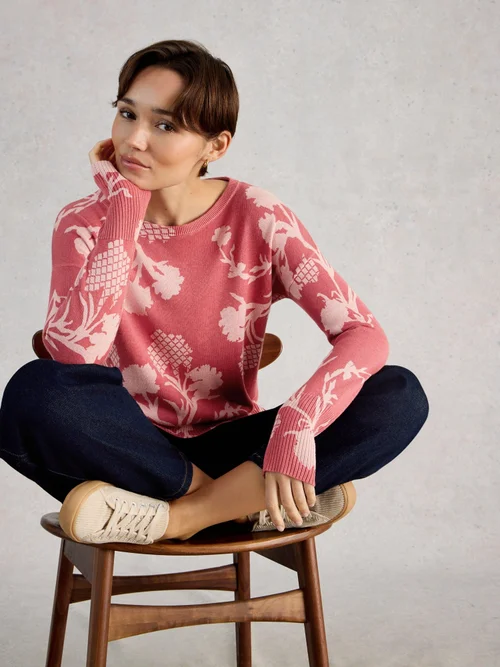 PULL À IMPRIMÉ OLIVE - Pink Pr - 52 Image 1