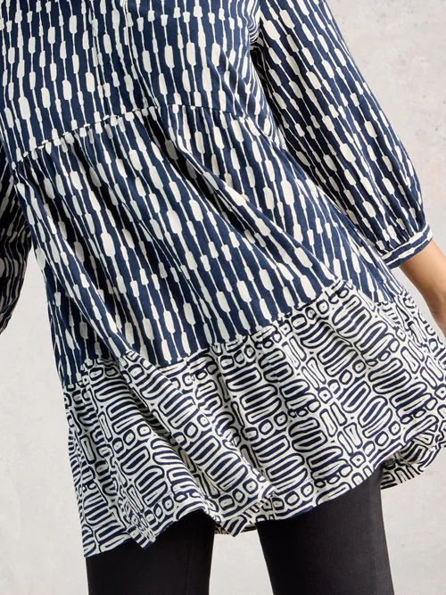 Tunique MARTA - Navy Pr - 46/R Image 3