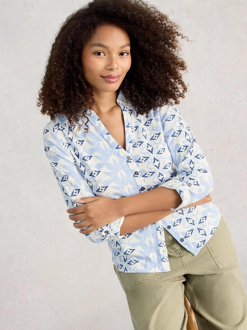 Chemise en jersey Annie - Blue Mlt - 52 Image 1