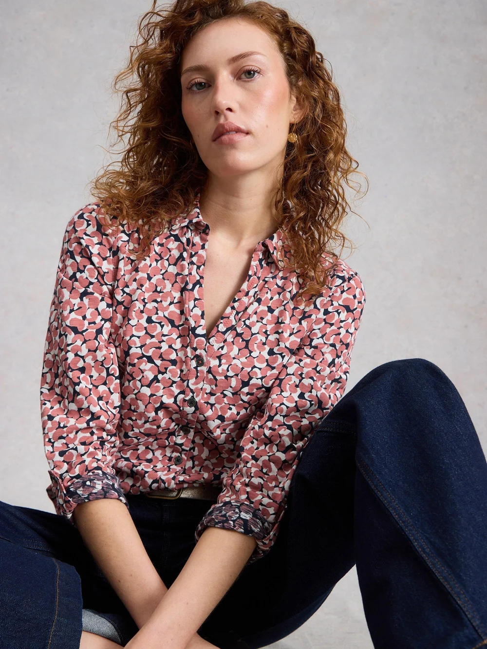 Chemise en jersey Annie - Pink Pr - 52 Image 1