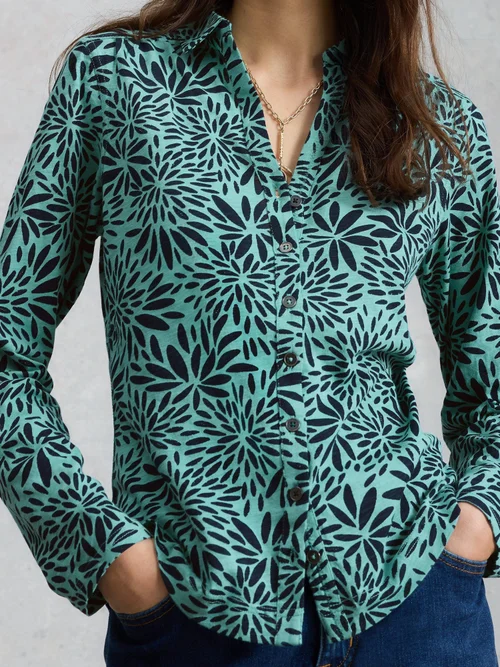 Chemise en jersey Annie - Teal Pr - 52 Image 3
