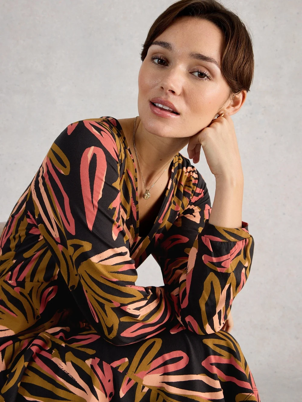 Robe en jersey Megan - Blk Mlt - 46/R Image 1