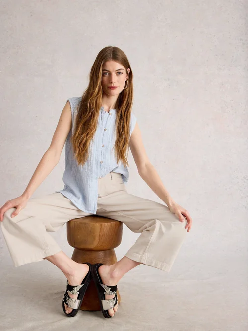 Jean à jambes larges Tia - Nat White - 52/R Image 1