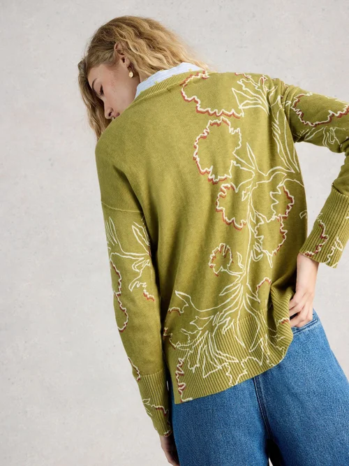 Pull imprimé olive - Green Pr - 52 Image 4