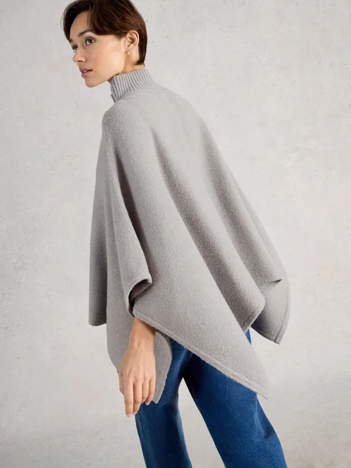 Poncho col entonnoir - Lgt Grey - XL Image 4