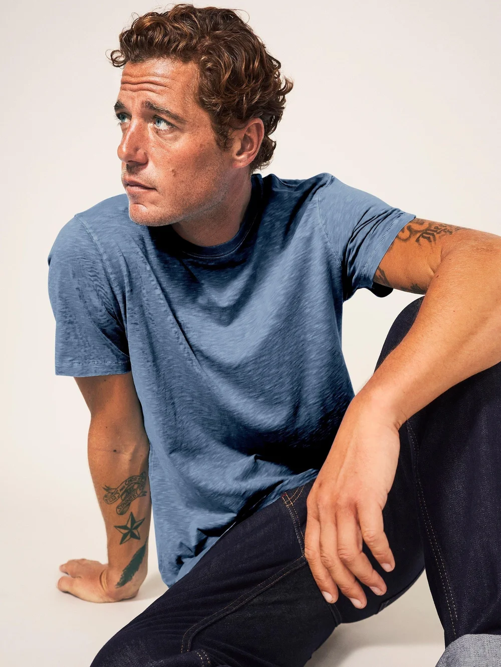 T-shirt à manches courtes Abersoch - Mid Blue - XXL/R Image 1