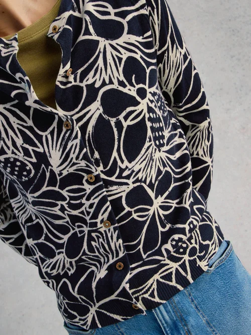 LULU PRINT CARDI - Navy Multi - 52 Image 3