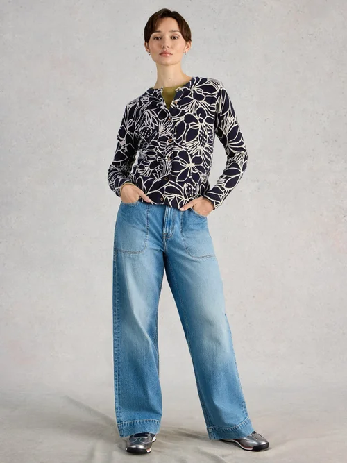 LULU PRINT CARDI - Navy Multi - 52 Image 1