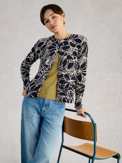 LULU PRINT CARDI - Navy Multi - 52 Image 2
