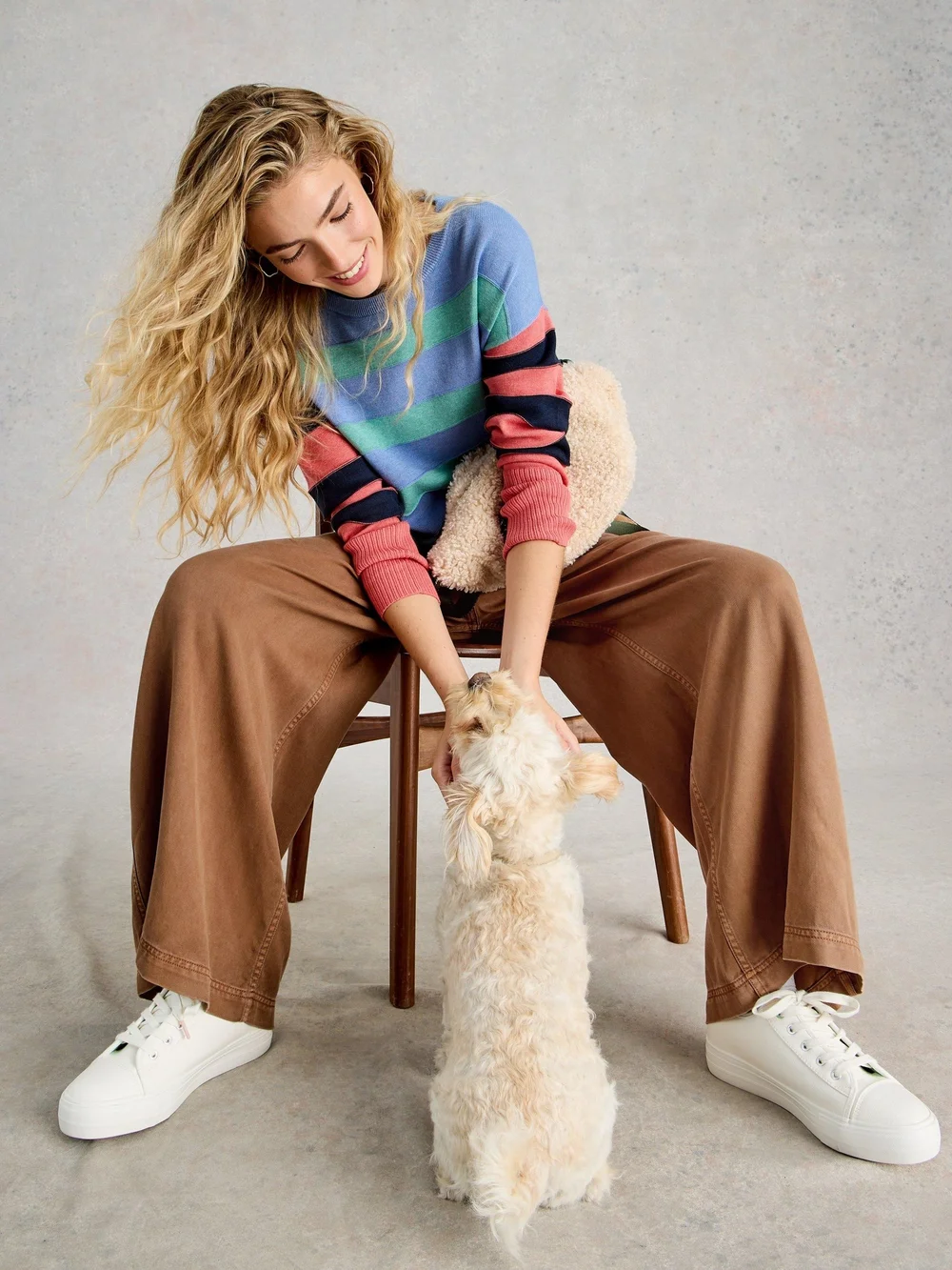 Pantalon Sasha à jambes larges - Mid Tan - 50/R Image 1