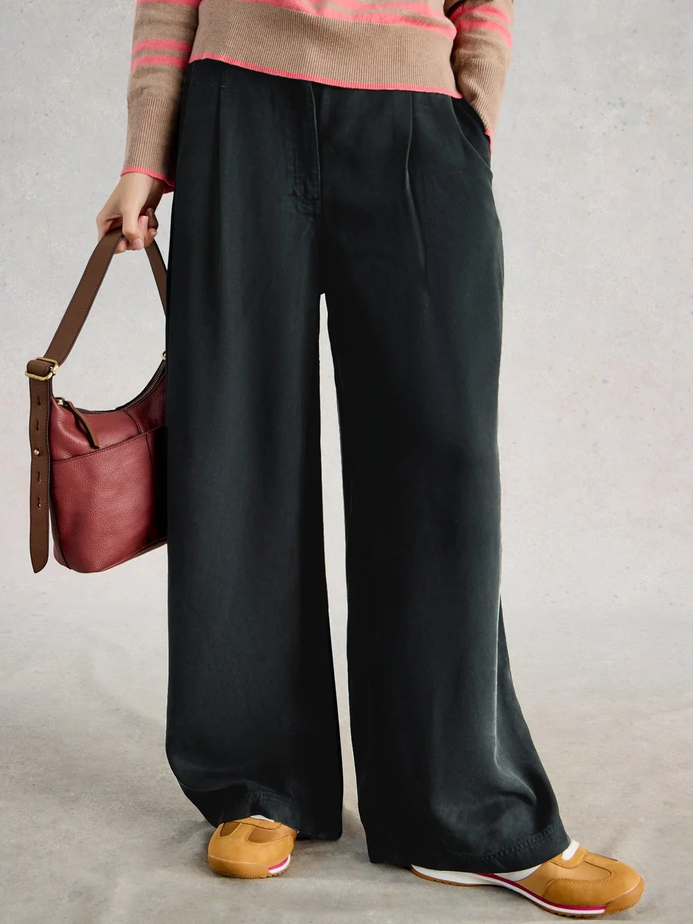 Pantalon Sasha à jambes larges - Washed Blk - 40/R Image 1