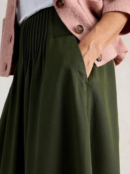Jupe mi-longue Charlotte - Khaki Grn - 52/R Image 3