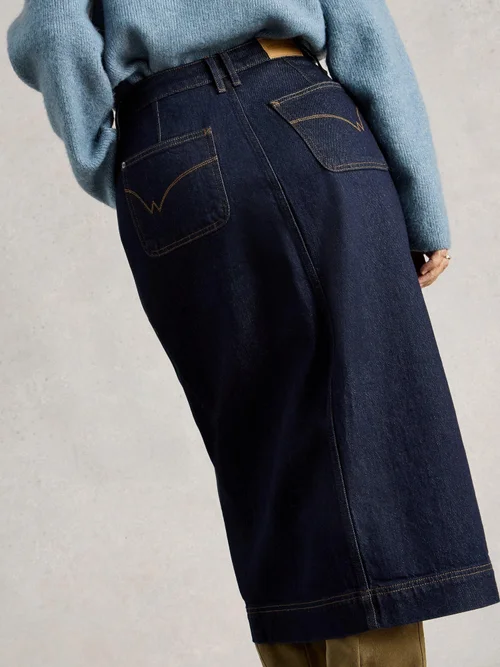 Jupe midi en denim Tia - Dk Denim - 46/R Image 4