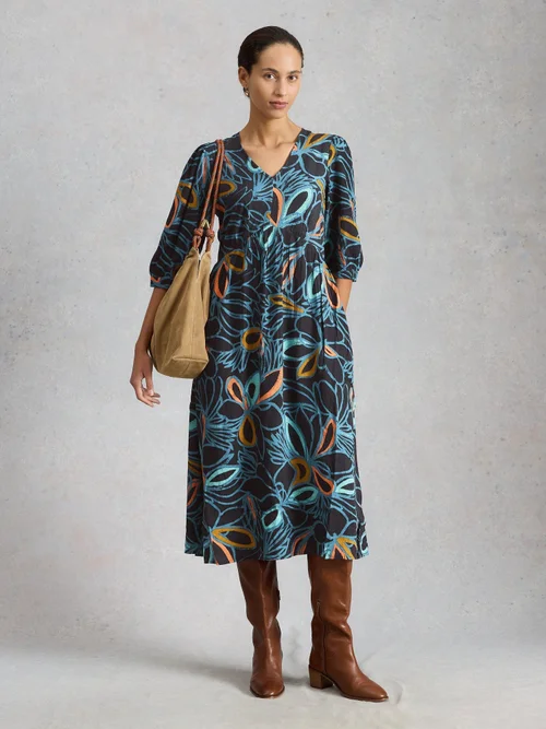 Robe mi-longue Lucy - Blk Mlt - 46/R Image 2