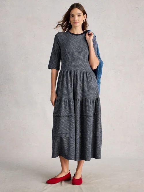 Robe en jersey Vera - Navy Multi - 52/R Image 2