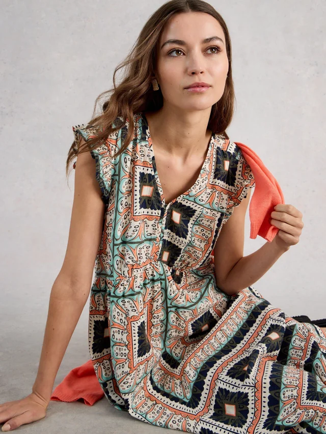 Robe longue Lorna en lin mélangé