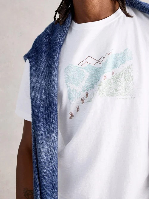 T-shirt graphique Abersoch Pedal - White Pr - XXL/R Image 3