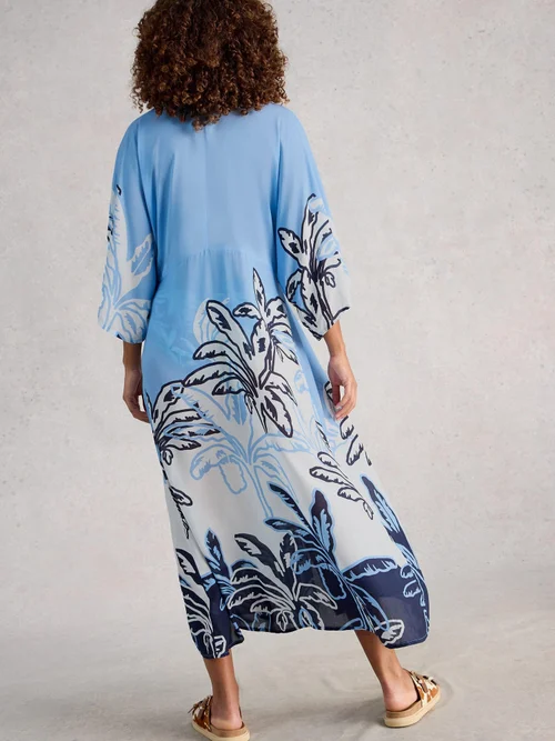 Kimono Cleo Cover Up - Blue Mlt - XXL Image 4