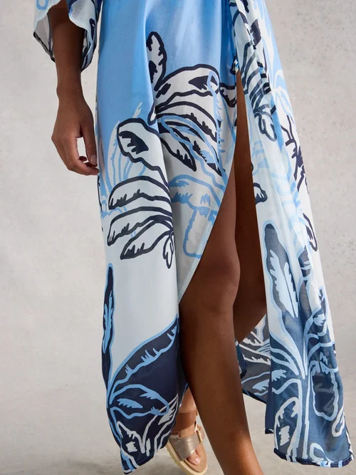 Kimono Cleo Cover Up - Blue Mlt - XXL Image 3
