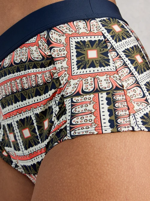 Bas de bikini taille haute Verity - Navy Multi - 48 Image 3