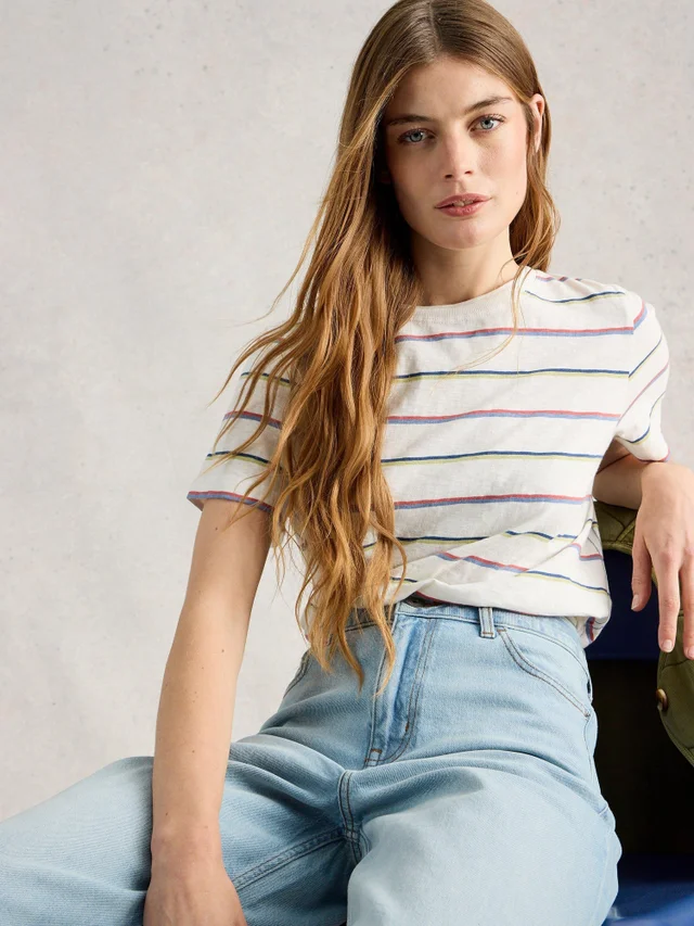 T-SHIRT À MANCHES COURTES CLARA STRIPE