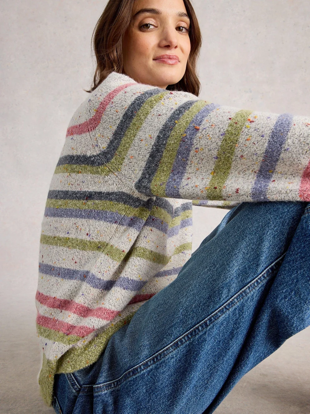 Pull à rayures Nep Talia - Grey Mlt - 46 Image 1