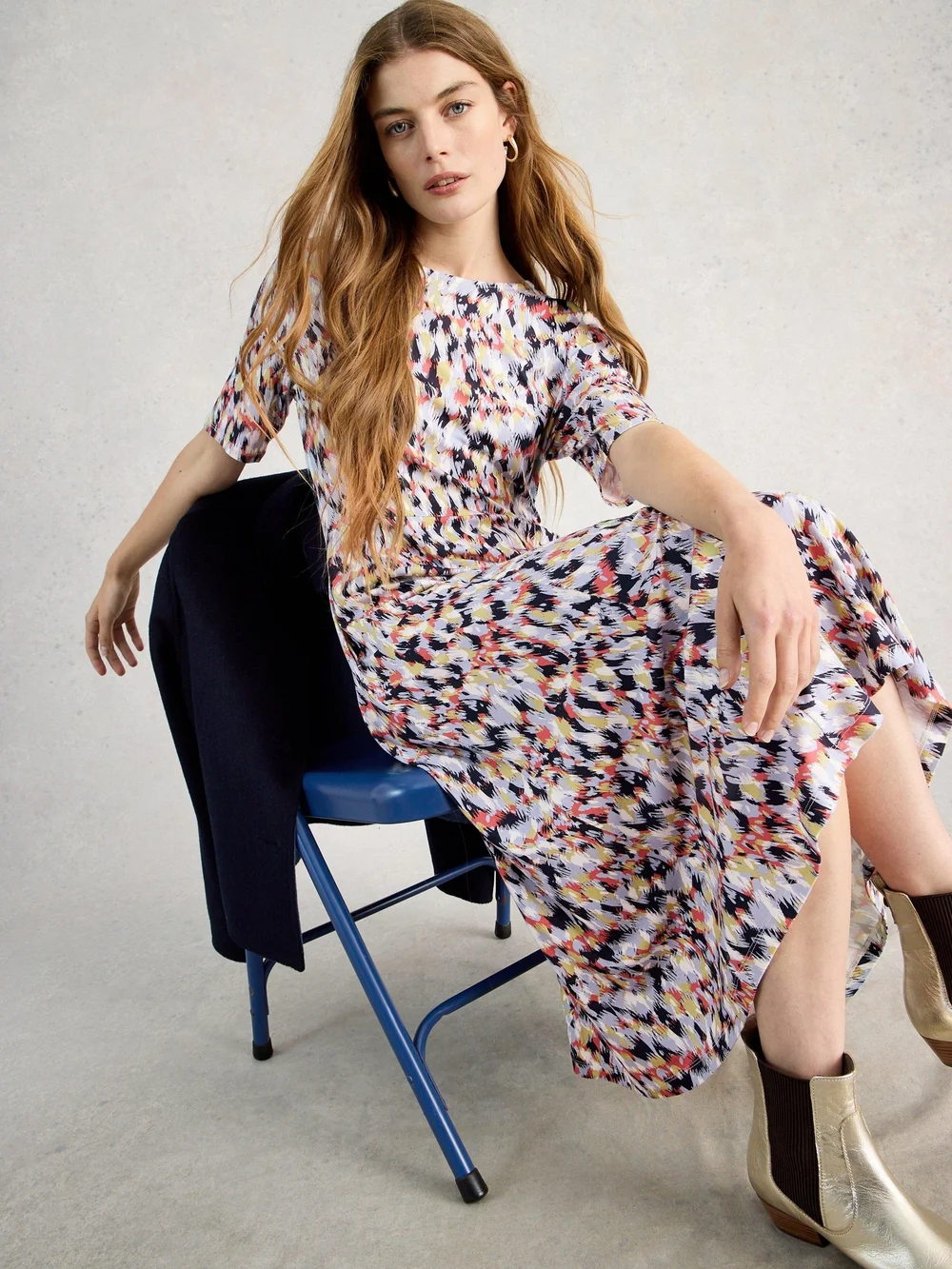 Robe Madeline en jersey - Blue Mlt - 48/R Image 1