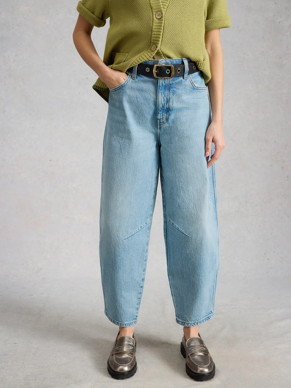 Jean Aubrey À Jambe Tonneau - Lgt Denim - 52/R Image 1