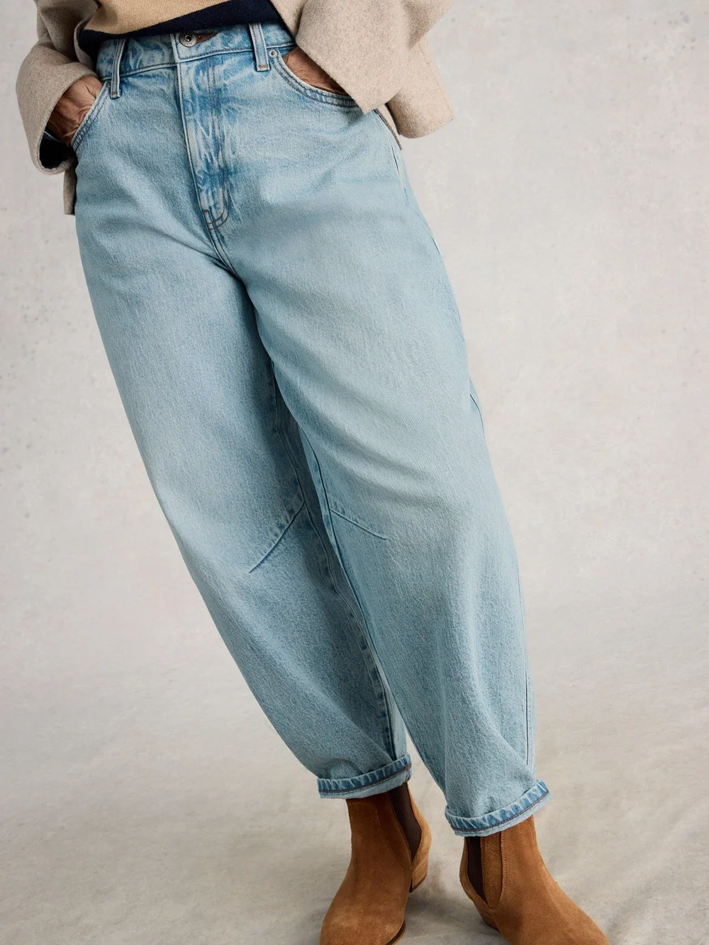 Jean Aubrey À Jambe Tonneau - Lgt Denim - 52/R Image 1