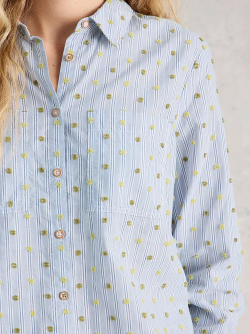 Chemise Sophie en coton biologique - Blue Mlt - 52 Image 3
