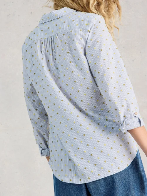 Chemise Sophie en coton biologique - Blue Mlt - 52 Image 4
