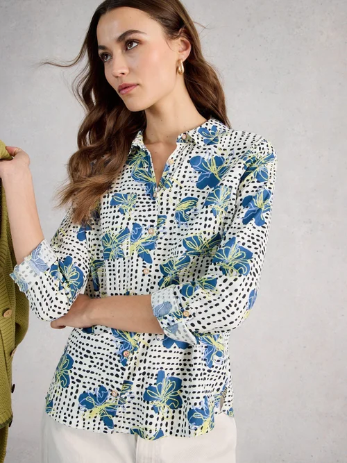 Chemise Sophie en coton biologique - Ivory Pr - 44 Image 3