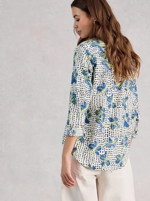 Chemise Sophie en coton biologique - Ivory Pr - 46 Image 4