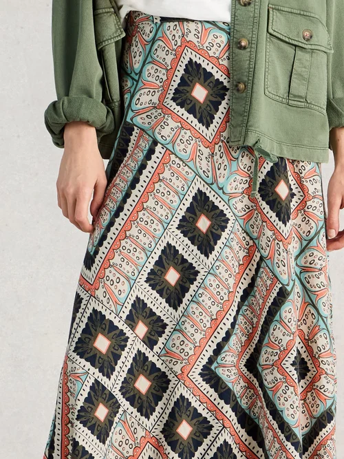 Jupe longue Hope en lin mélangé - Orange Mlt - 52/R Image 3