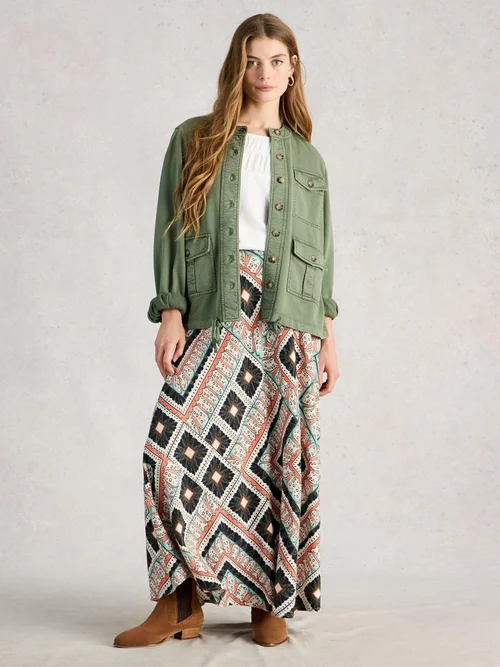 Jupe longue Hope en lin mélangé - Orange Mlt - 52/R Image 2