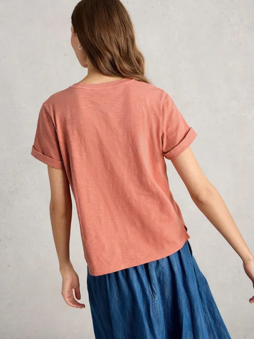 T-SHIRT BRODÉ GINA - Mid Pink - 52 Image 4