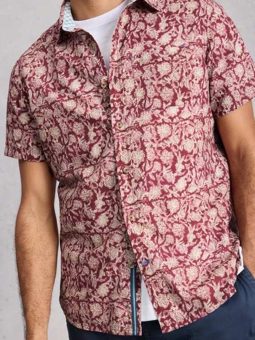 Chemise Finsbury SS à imprimé floral - Red Pr - XXL/R Image 3