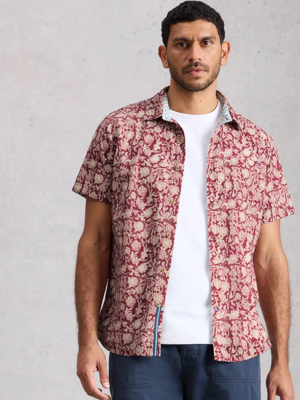 Chemise Finsbury SS à imprimé floral - Red Pr - XXL/R Image 1
