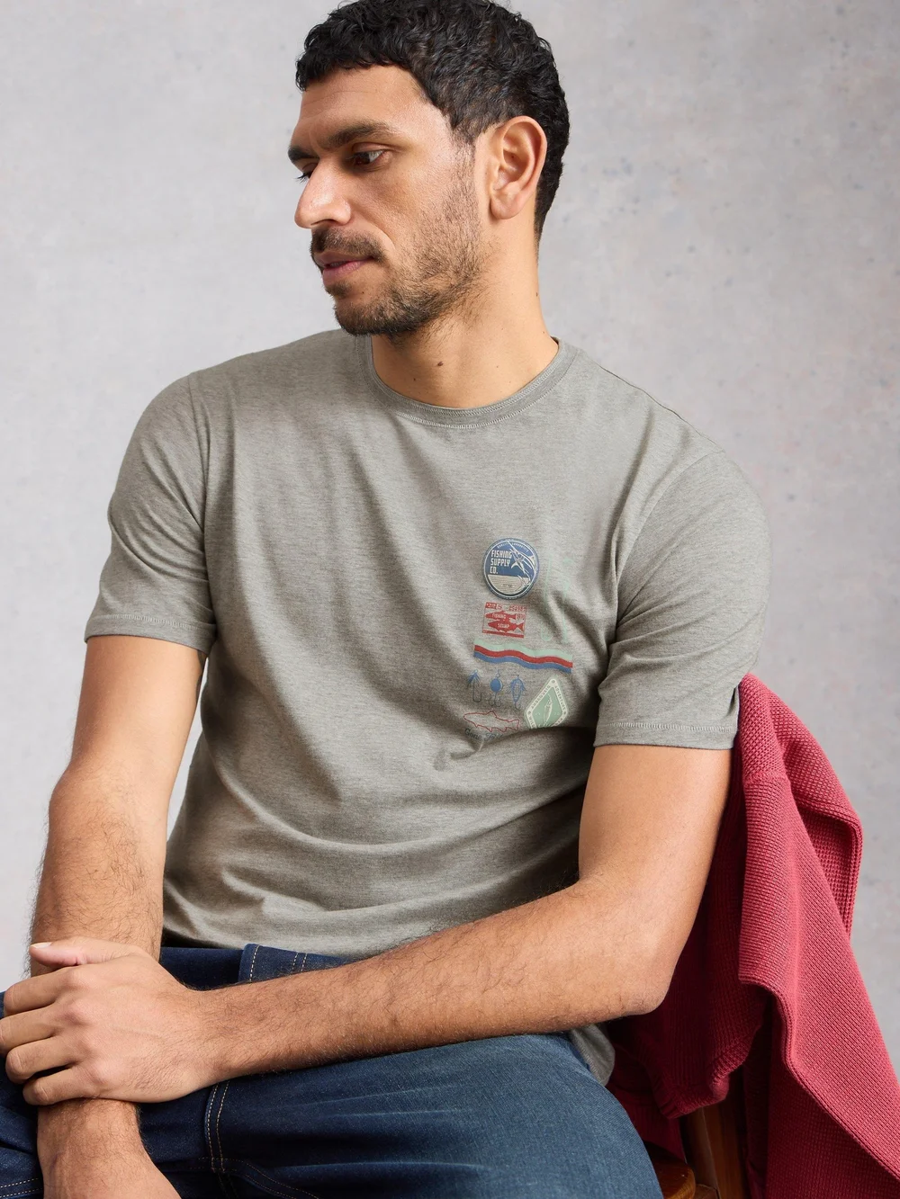 T-shirt graphique Horsham Stamp - Grey Pr - XXL/R Image 1