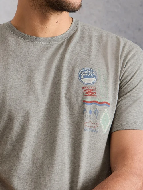 T-shirt graphique Horsham Stamp - Grey Pr - XXL/R Image 3
