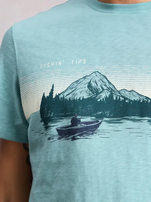 T-shirt graphique Abersoch Fishin - Blue Pr - XXXL/R Image 3