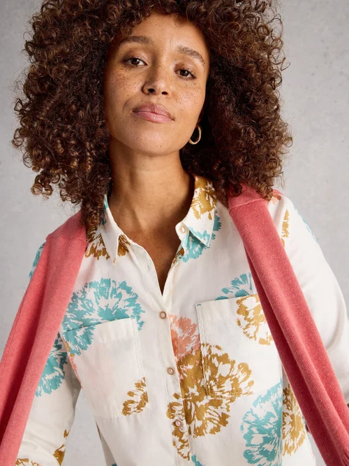 Chemise Sophie en coton biologique - Ivory Pr - 52 Image 3