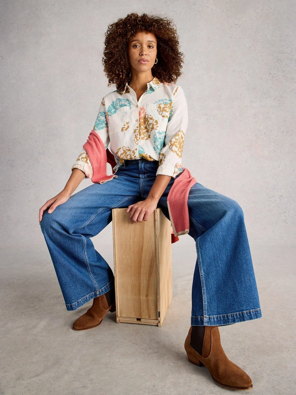 Chemise Sophie en coton biologique - Ivory Pr - 52 Image 1