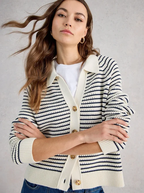 Cardigan Chaterly à rayures - Ivory Mlt - XL Image 3