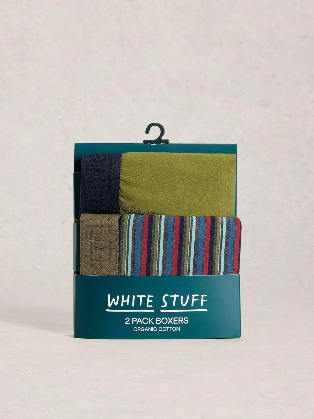 Lot de 2 boxers Hove, rayés et unis - Red Pr - XL Image 1